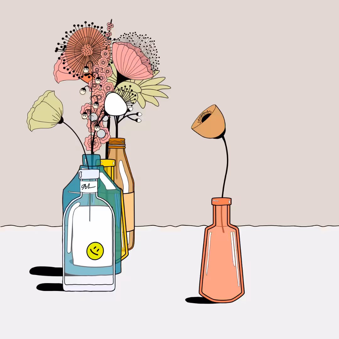 Flowers & Bottle #27