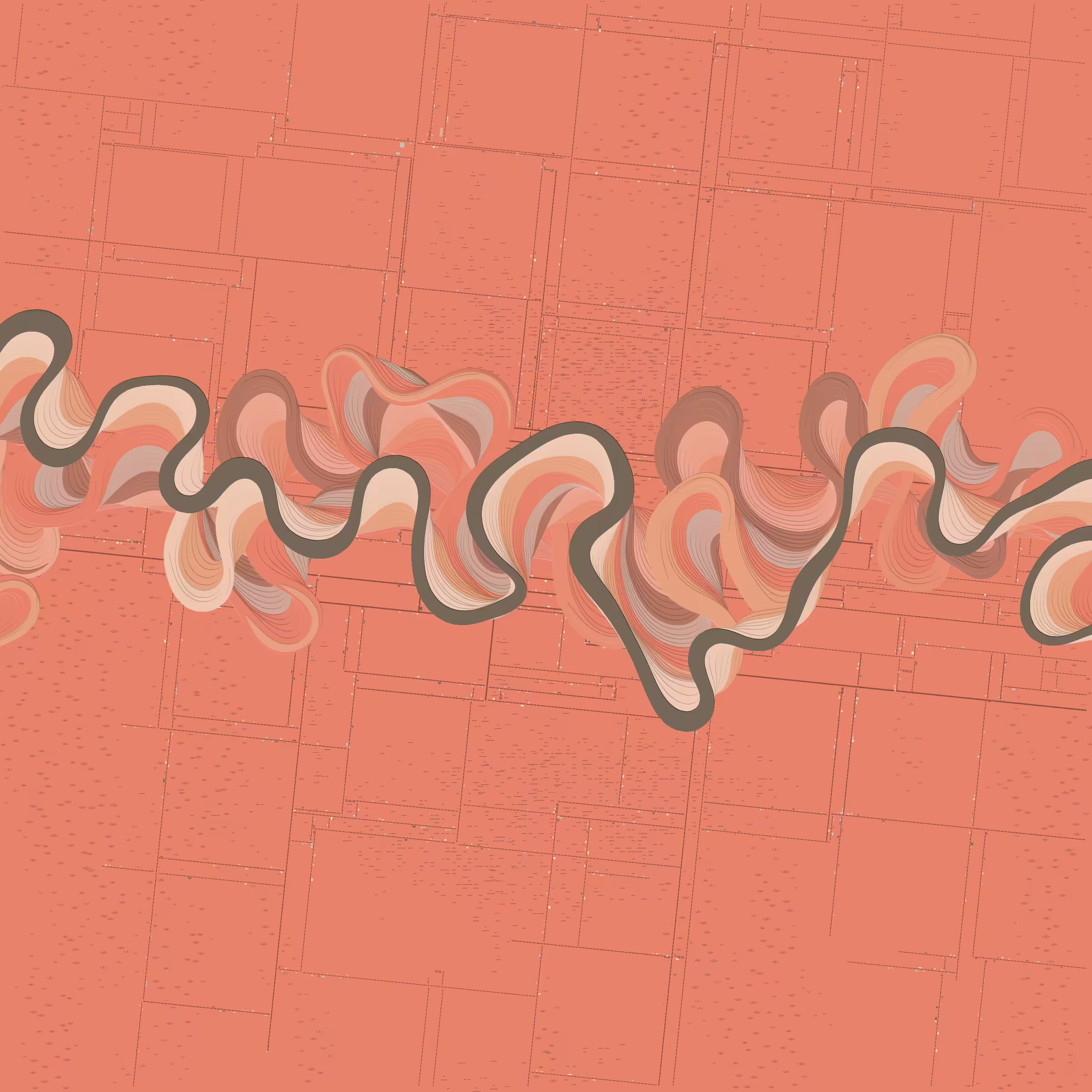 Ancient Courses of Fictional Rivers #716