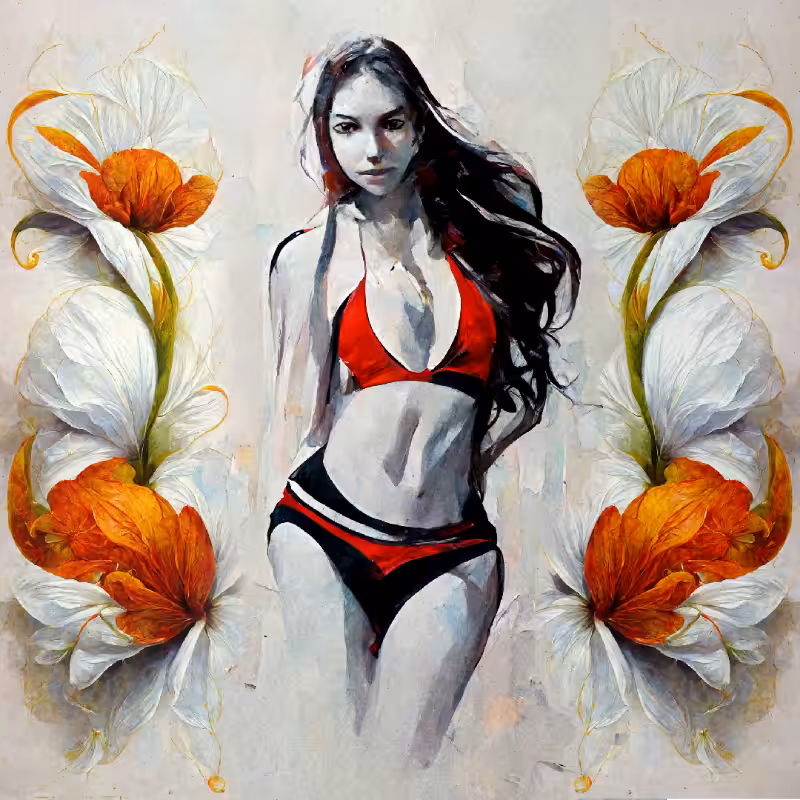 Girl and Flower #5
