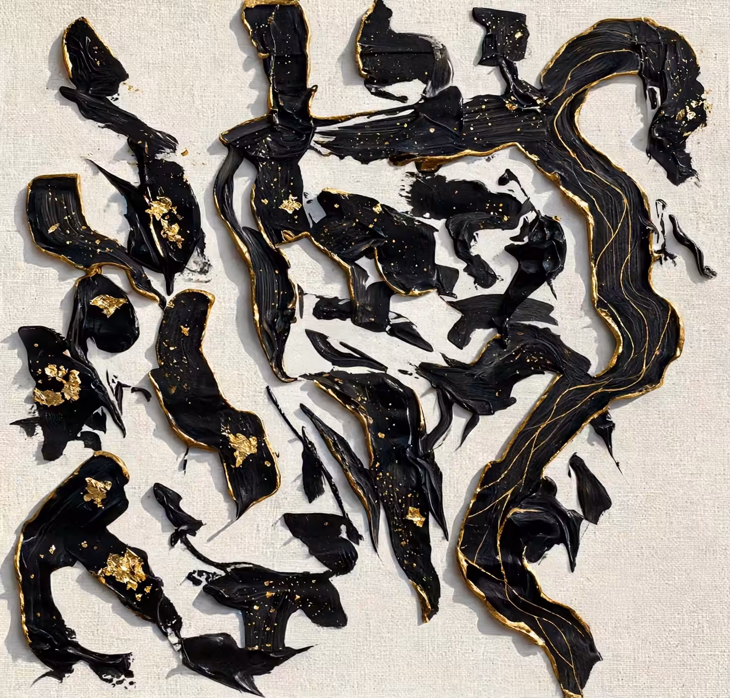 Black Gold Impasto