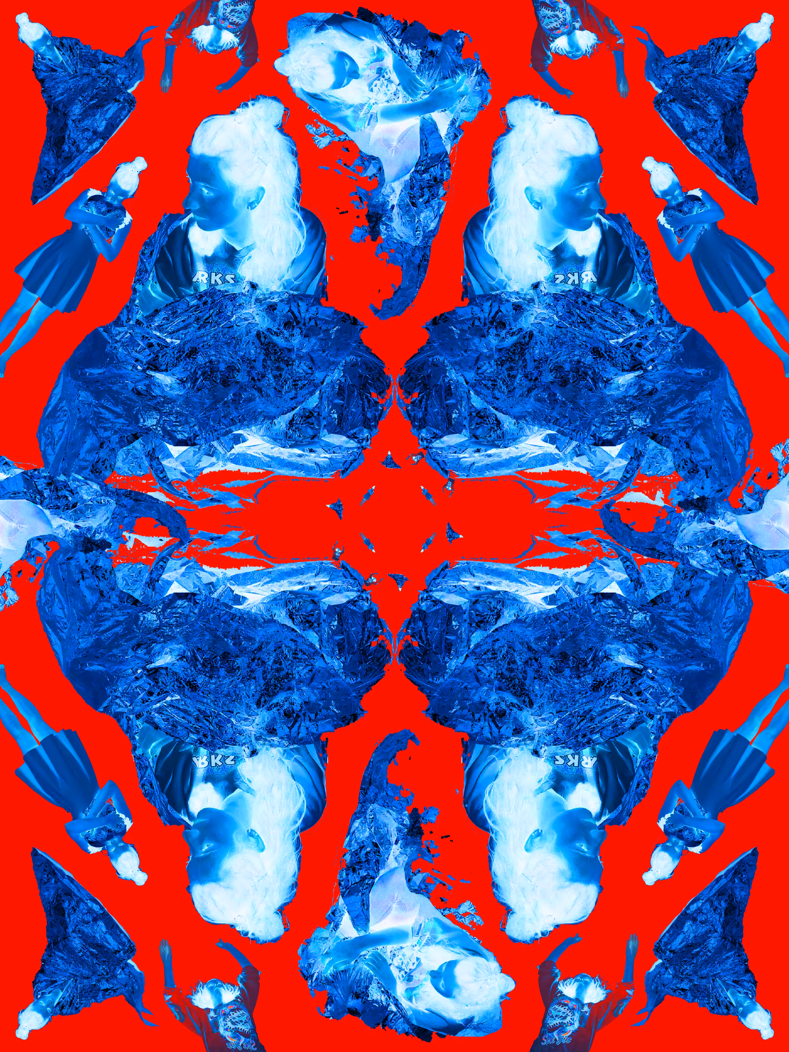 Anna RED & BLUE Triptic Series