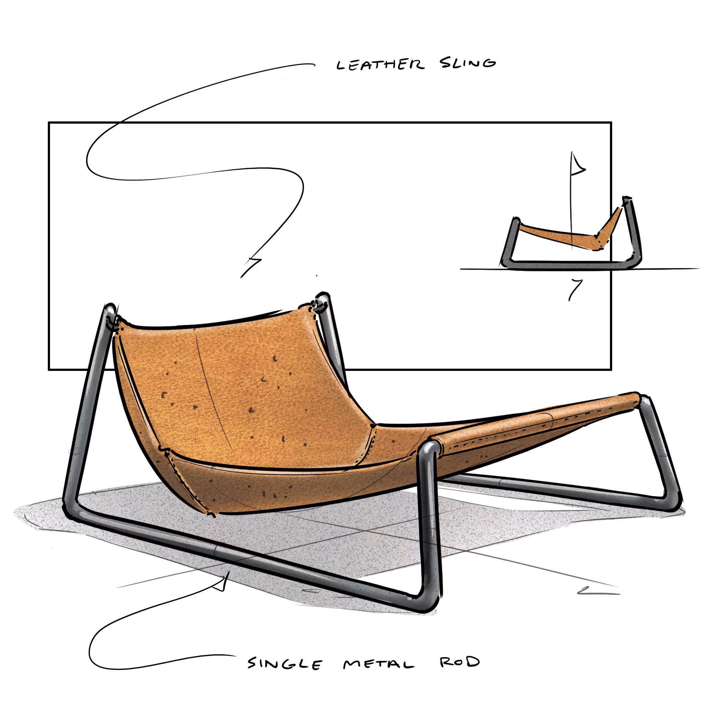 Suspended Leather Chair #016