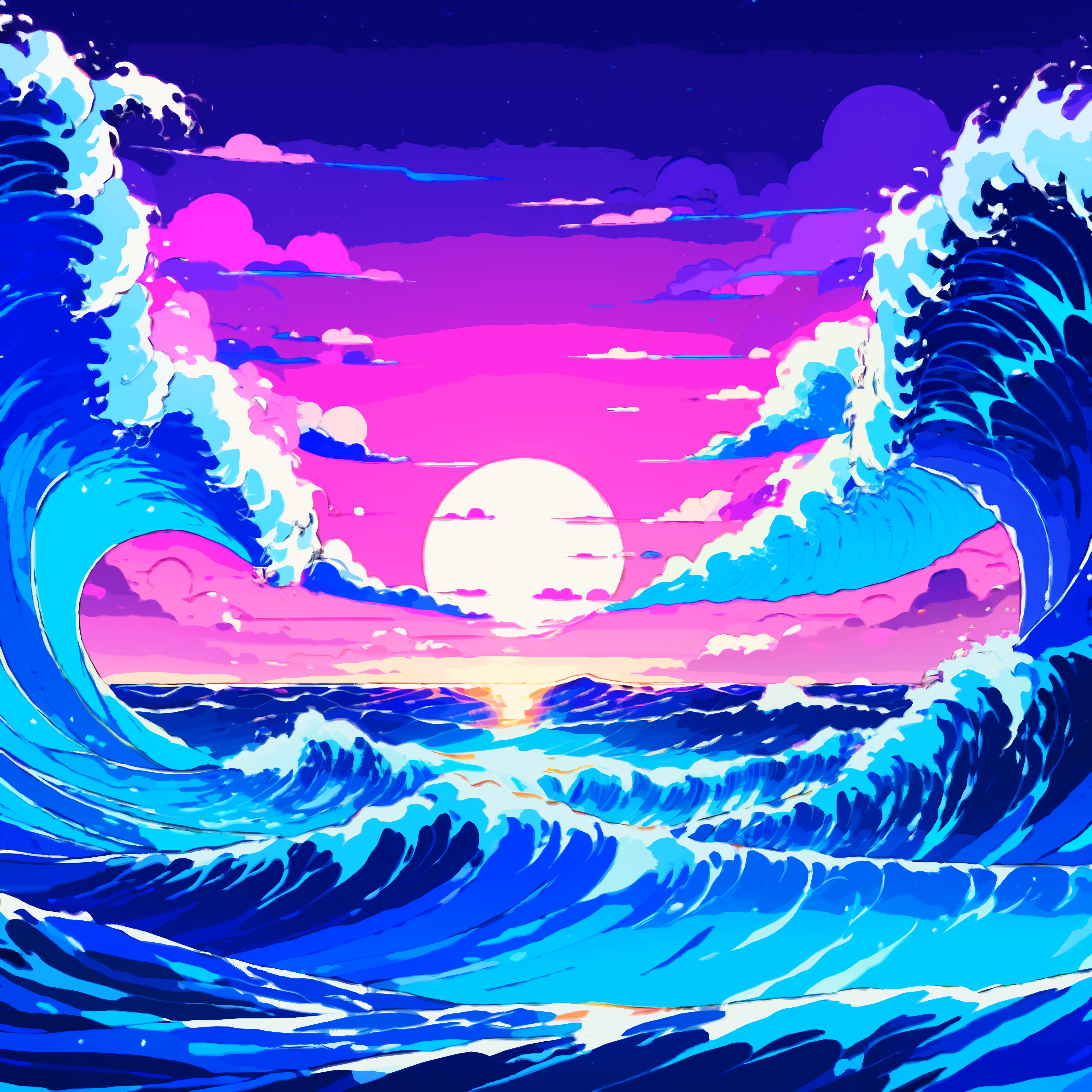 Electric Blue Waves