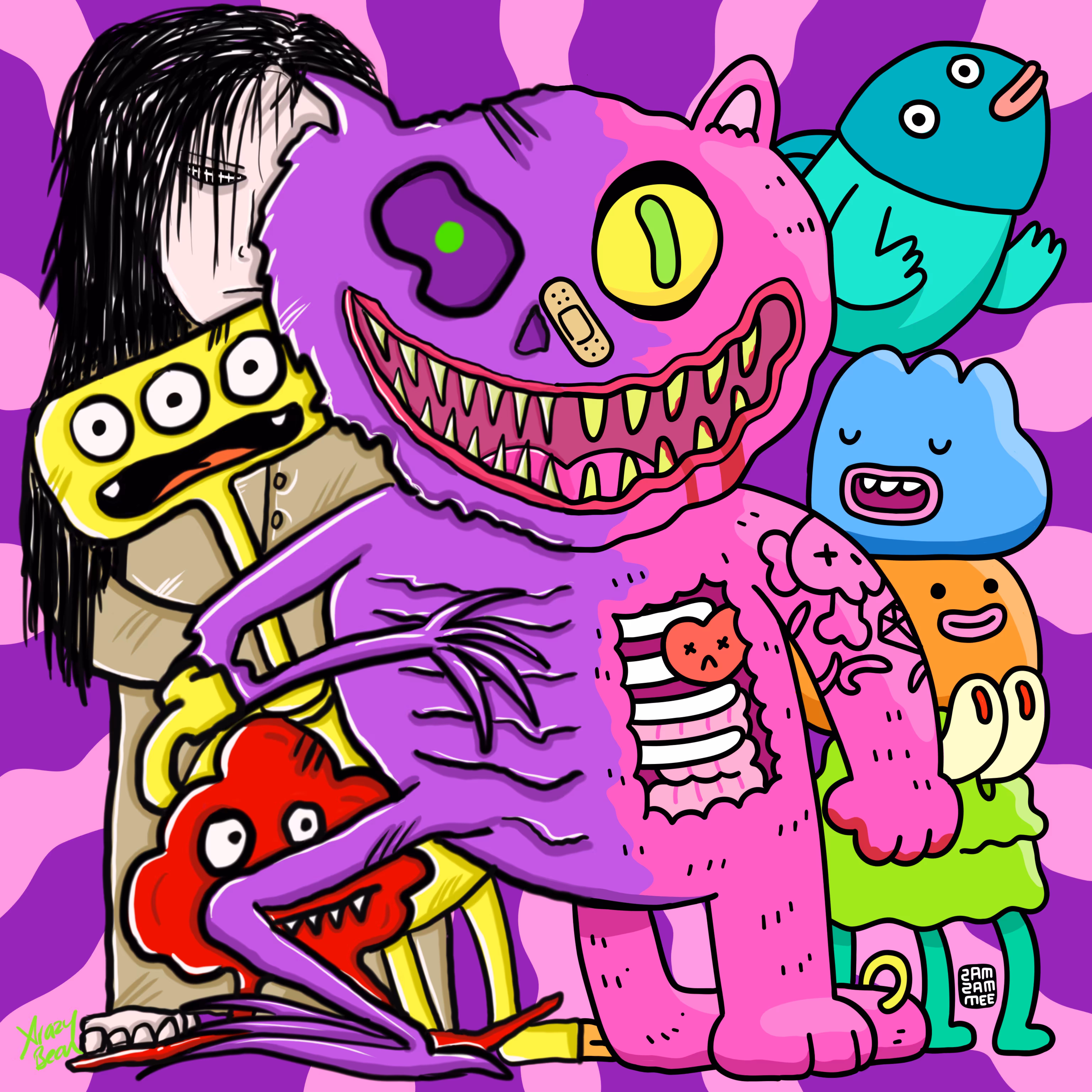 Nightmare Creatures Collab Xrazybean x Zamzammee