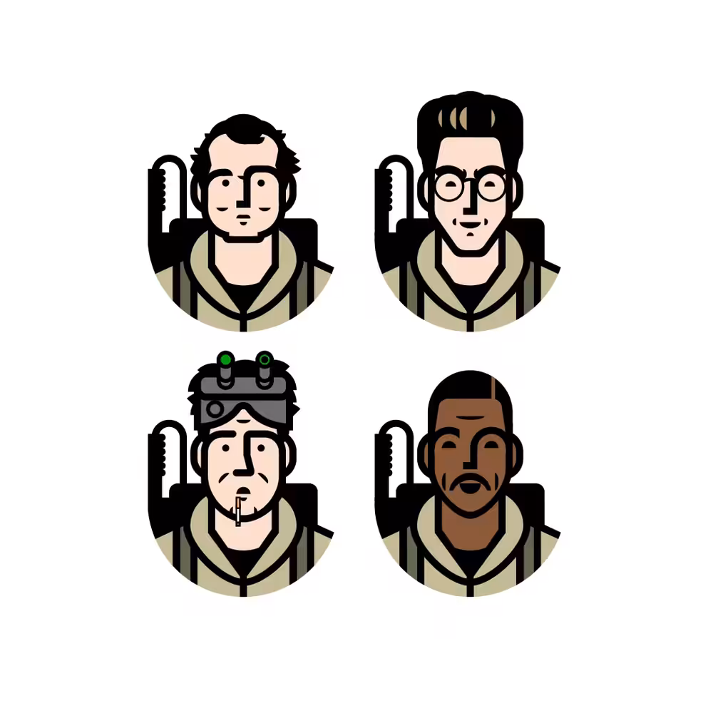 Peter, Egon, Ray and Winston