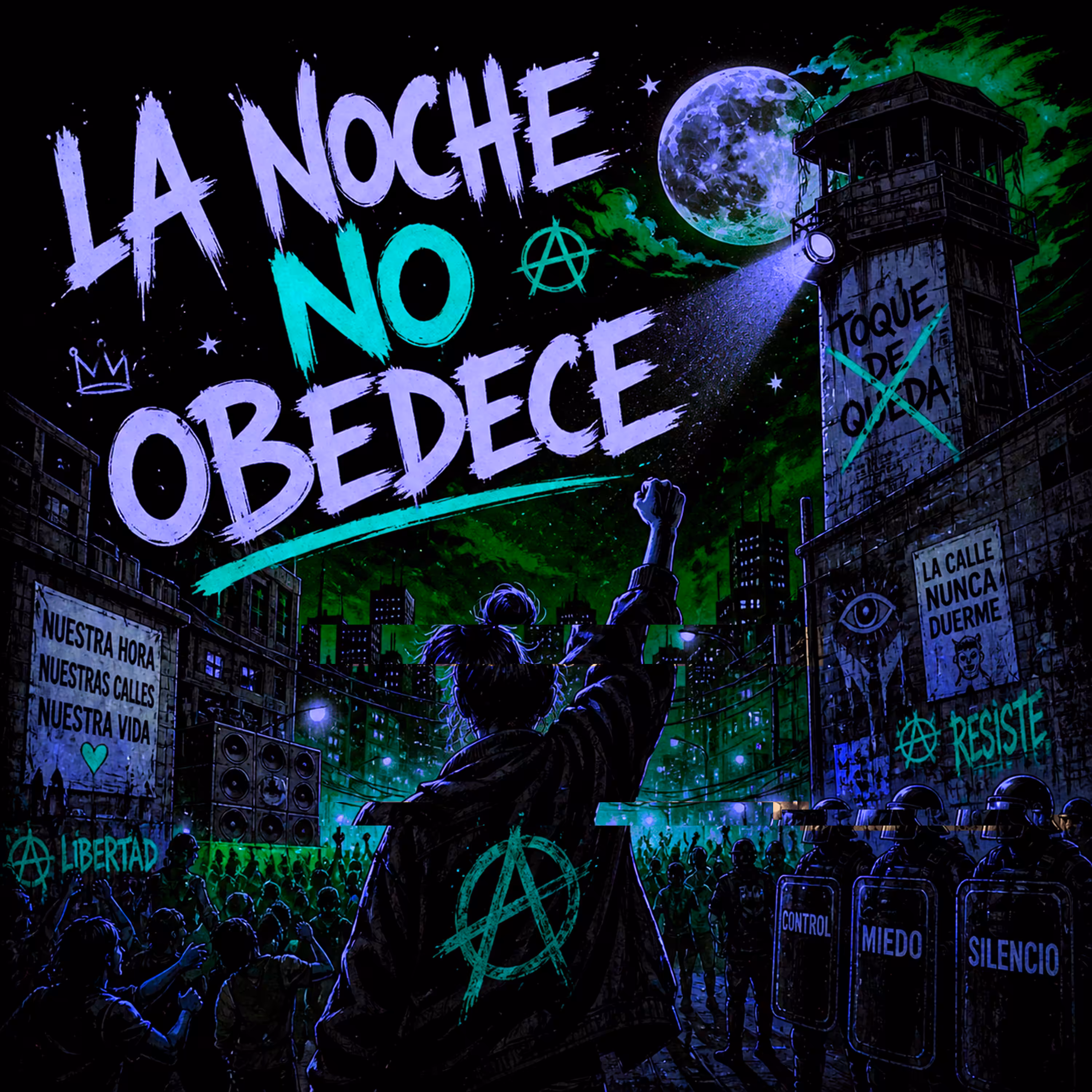 ACID ART: 🧿 Año 2 / 🛸 Día 180 - La n0che n0 0bedece