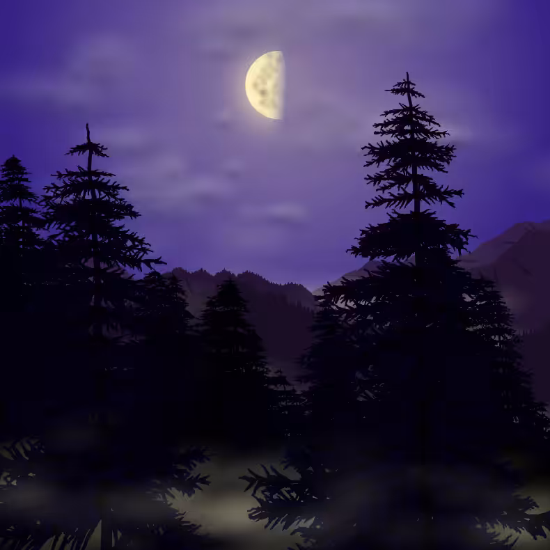 Moonlit Mountains #7