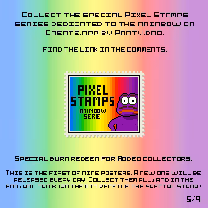 Pixel Stamps - Rainbow Serie ADV 5/9