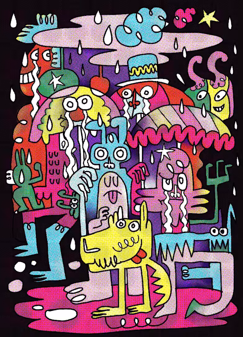 A Doodle I Drew on my iPad "RAIN"