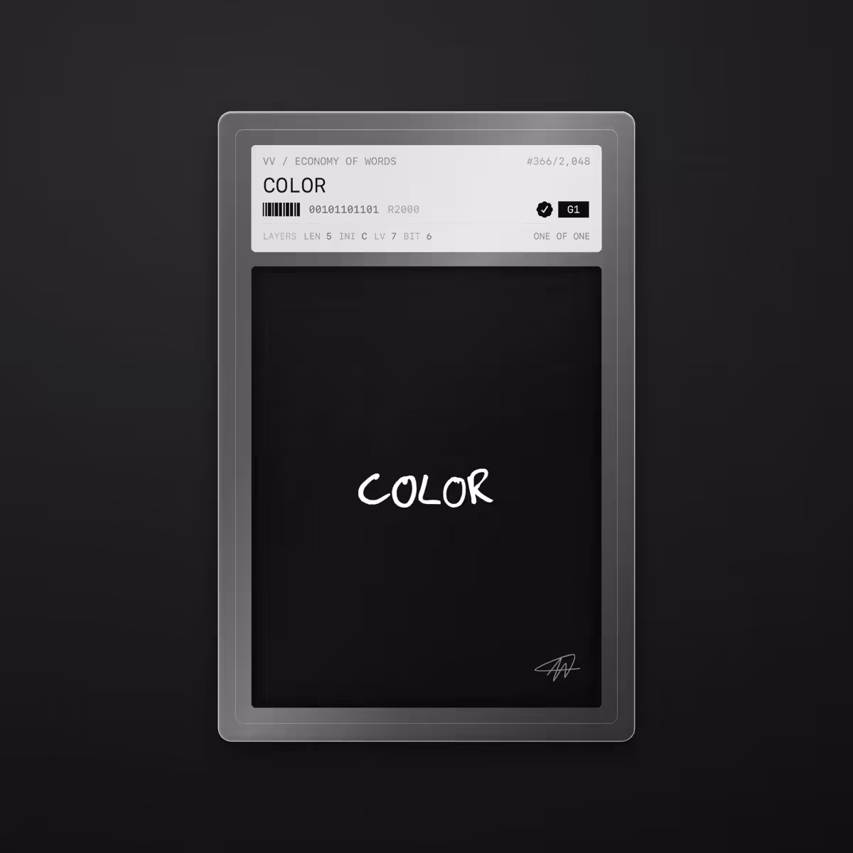 Economy of Words: COLOR · #366