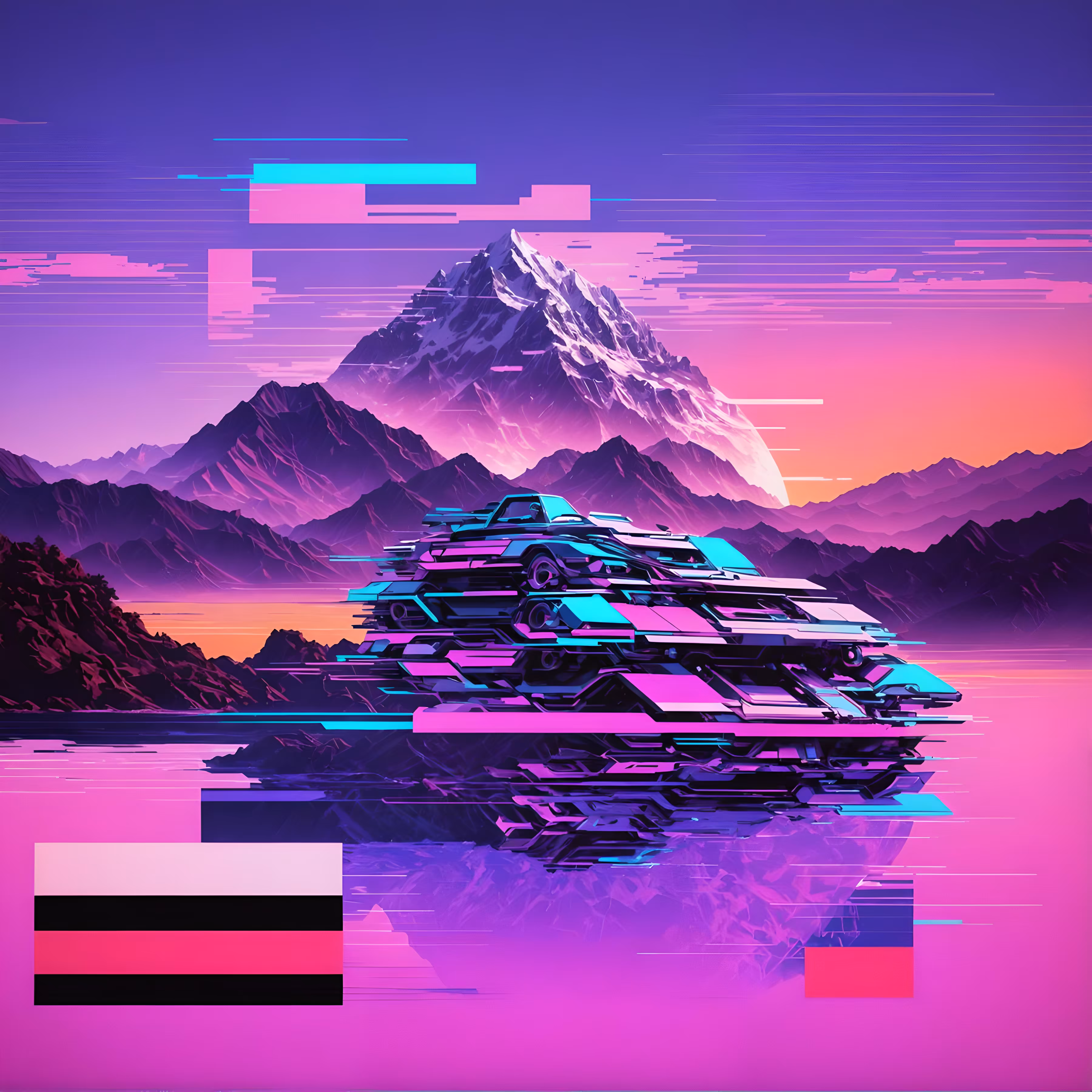 Digital Glitch Vaporwave 8K by Asher Brown Durand 08