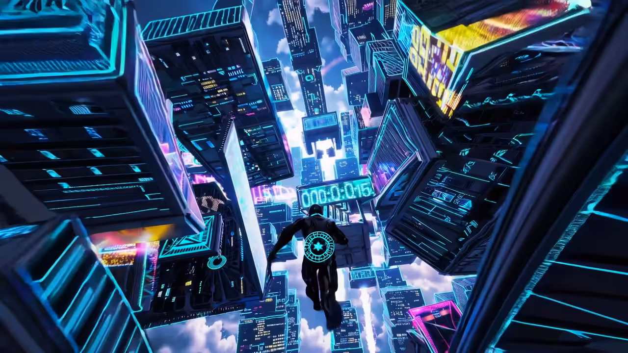 Futuristic Sky City Adventure