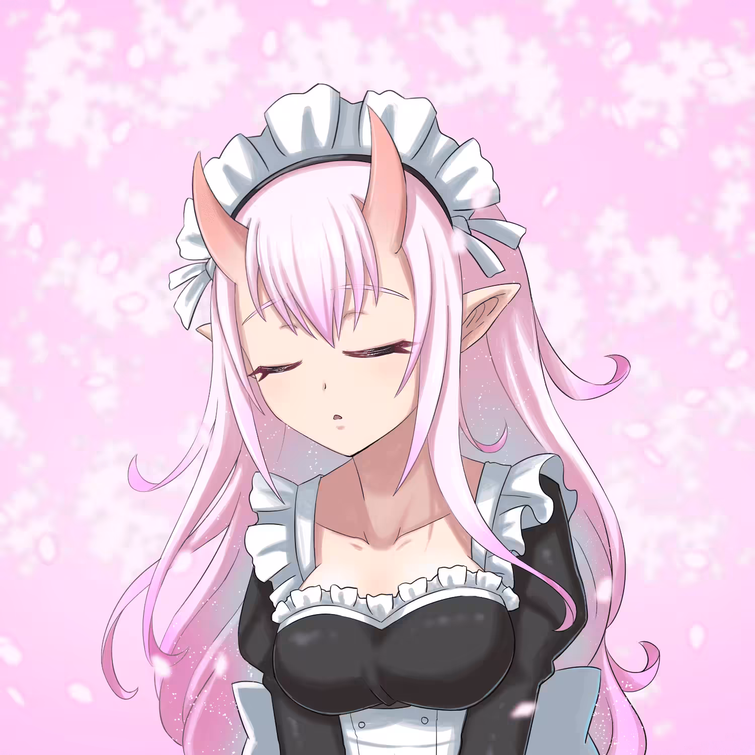 Sleeping Oni Maid