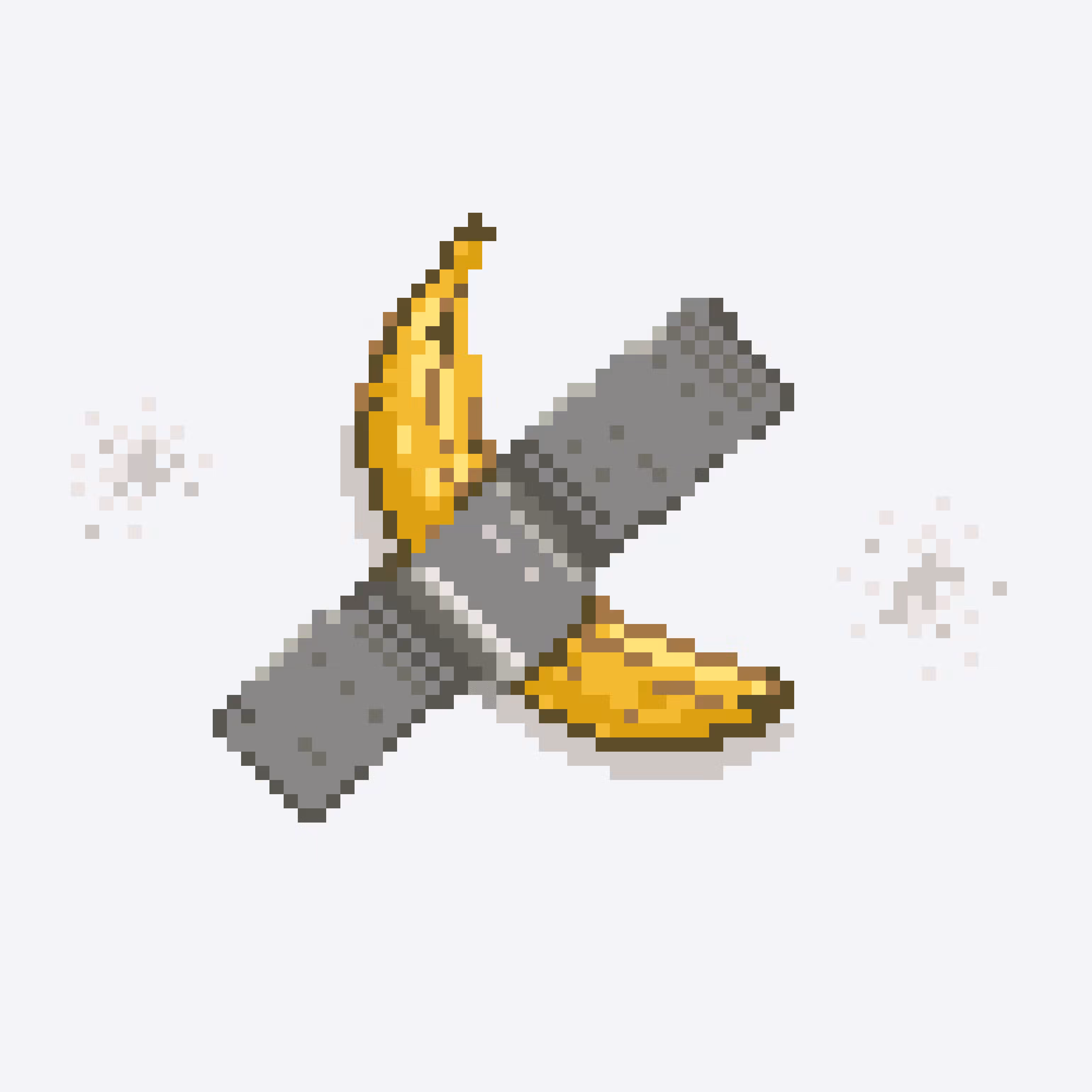 Pixel Banana on the Wall 