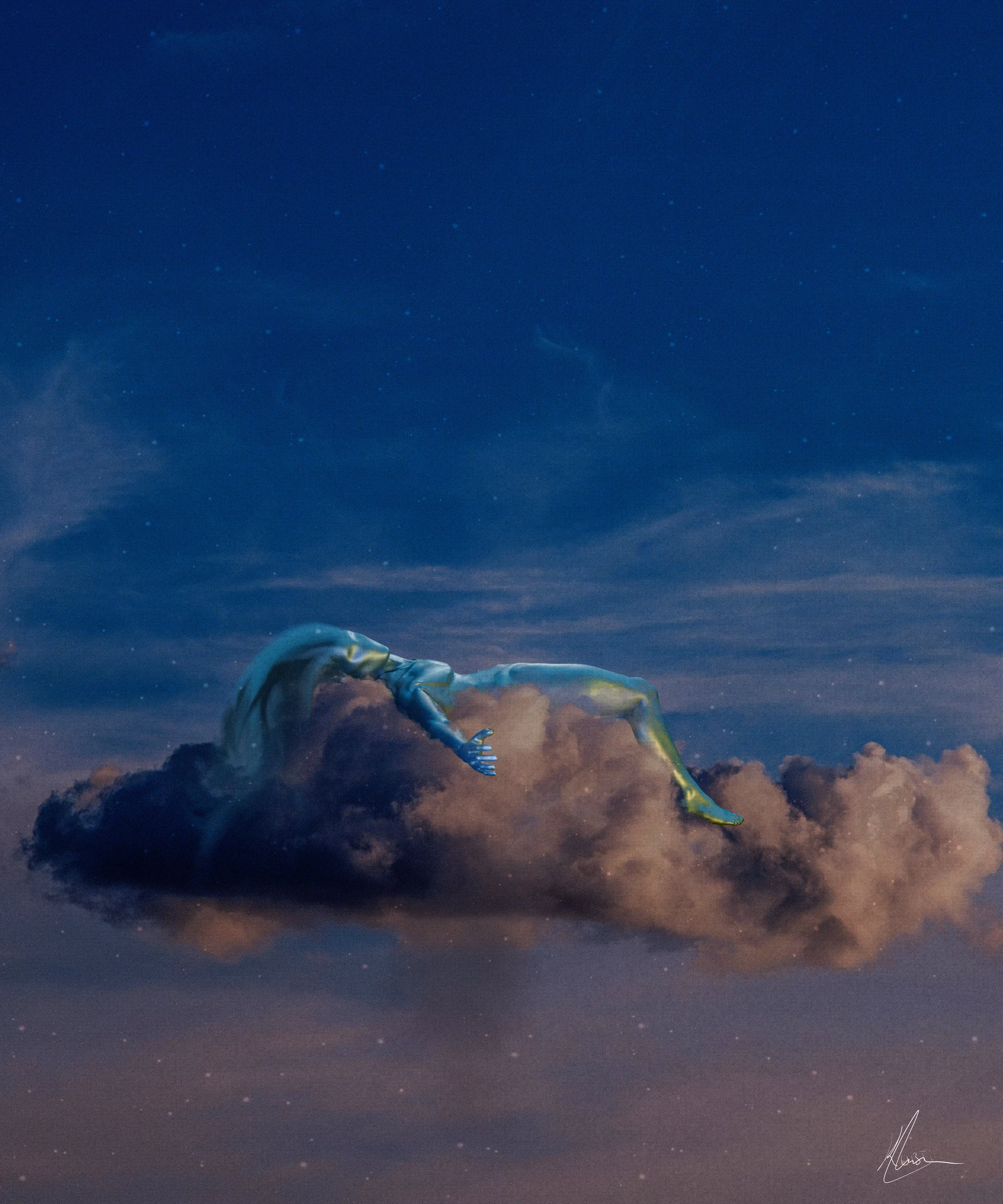 We Lay on the clouds