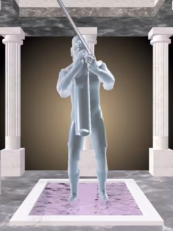 HeavenComputer: The Cheering Shimmery Blue Man #39