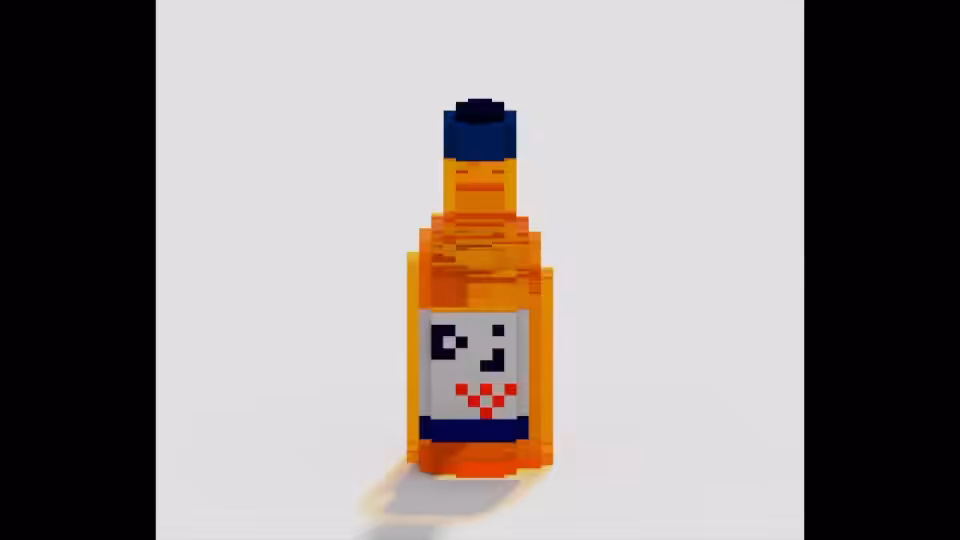 Voxel Dreams: K-Food Series #02: DJ Beer 디스크 자키 맥주 (diseukeu jaki maegju), by The Chef
