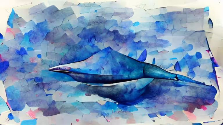 Blue Whale | Ethereum | Watercolor (pixray_genesis)
