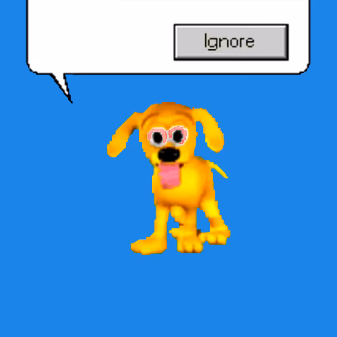 Rover, the dog, don't care