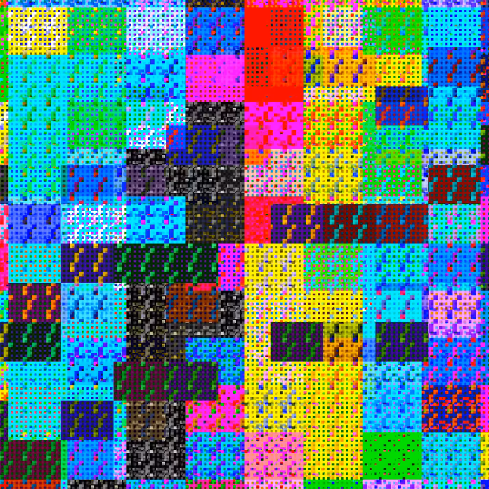 Multicolored Pixelated Field #4