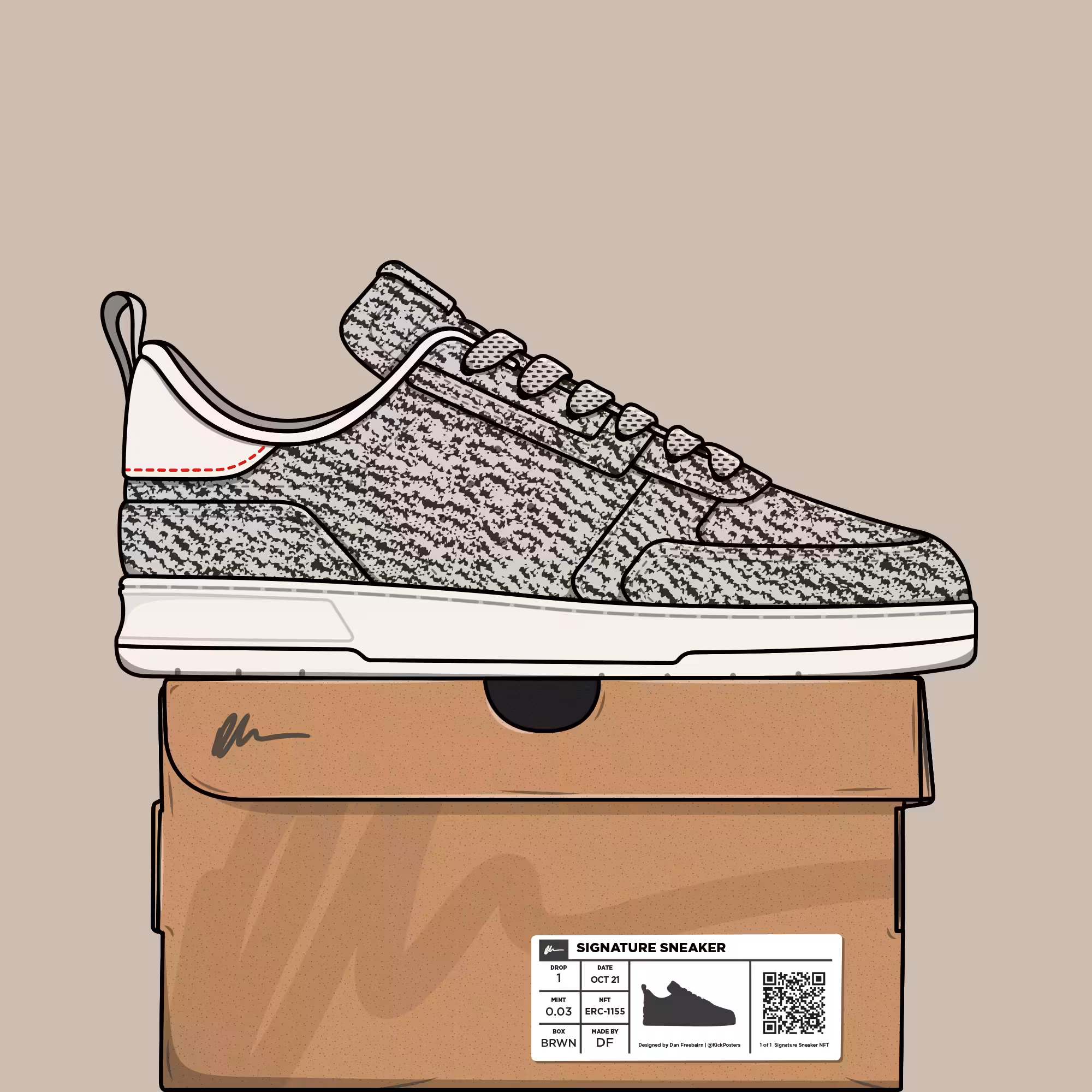 Signature Sneaker 'Dove' - #014
