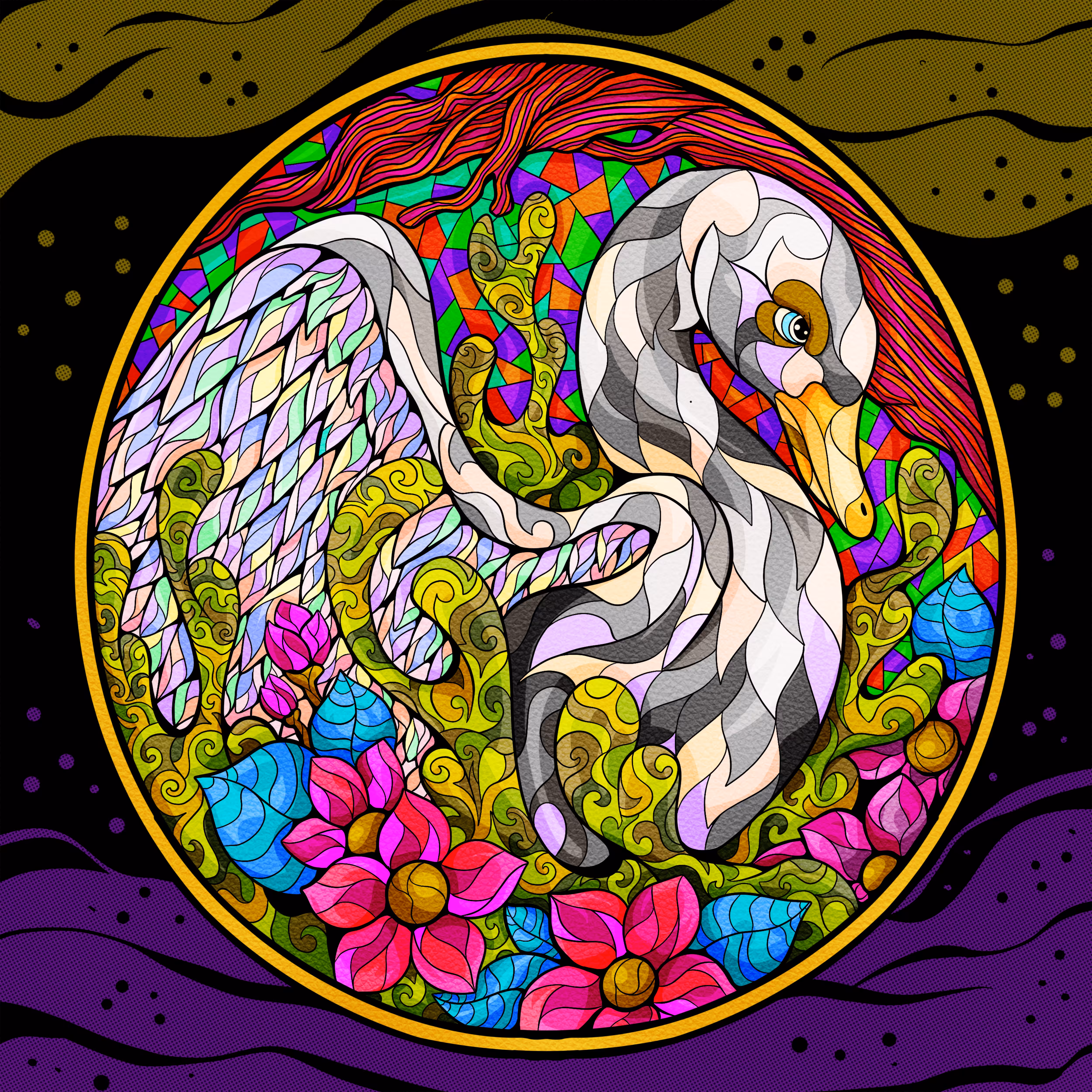 Stainedglass Coin #18