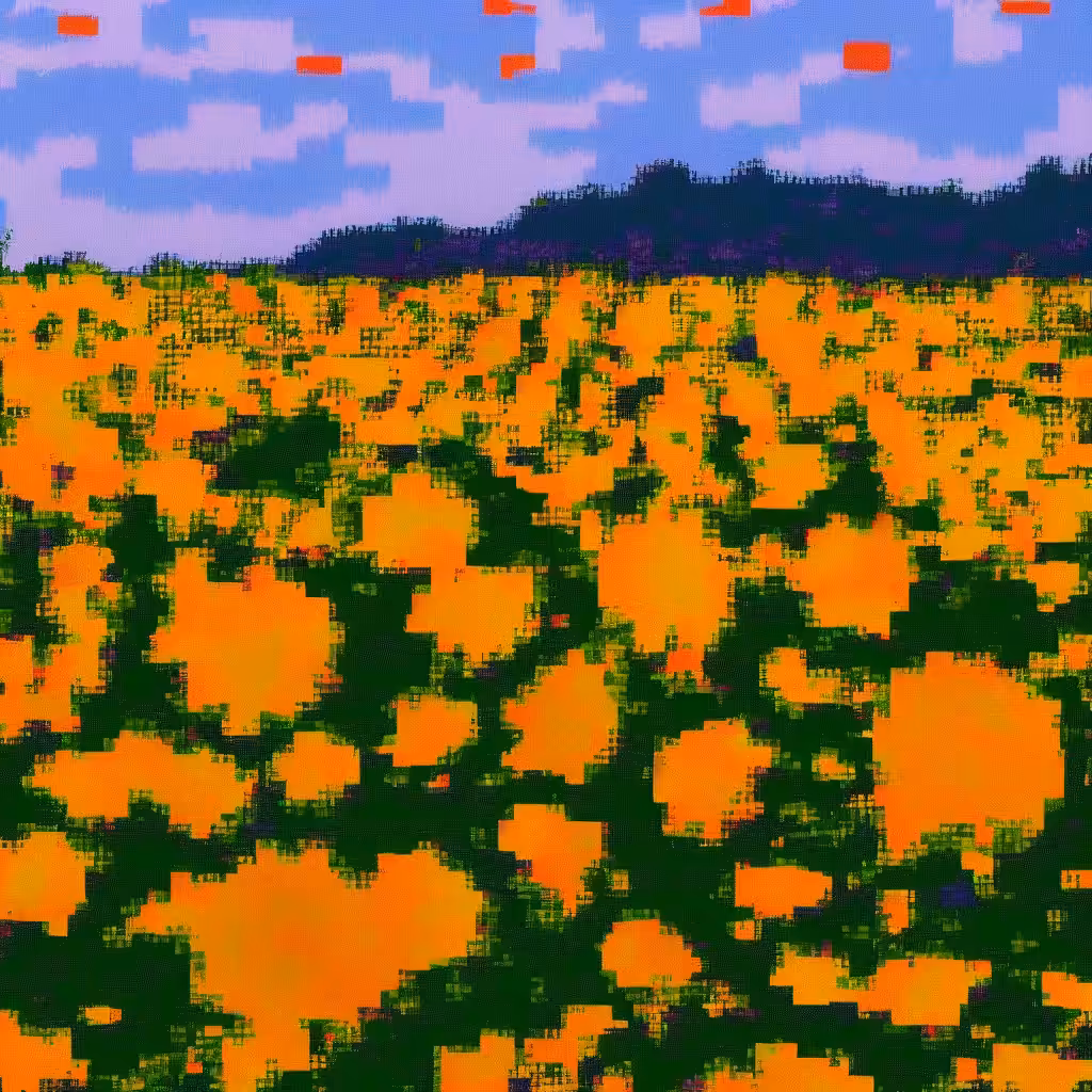 Orange Daisy Field