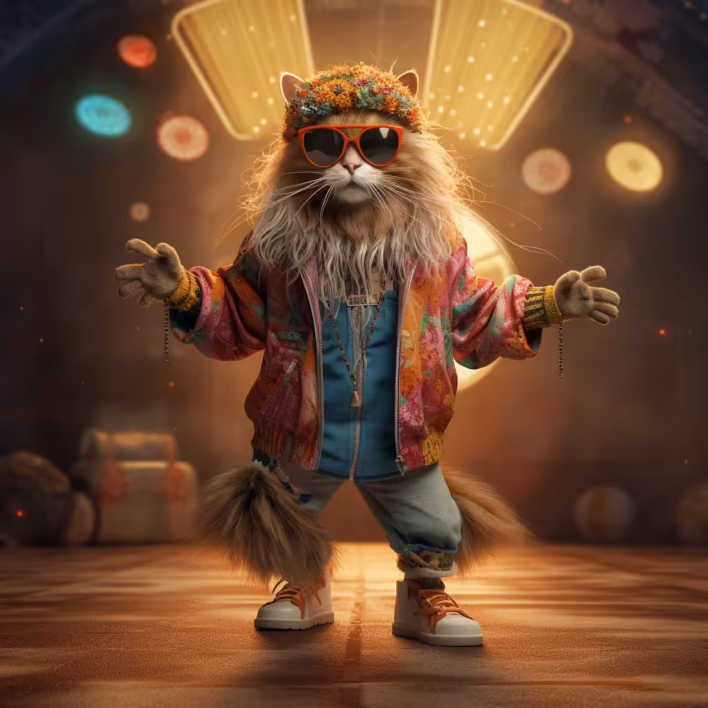 Hippie Cat Peace