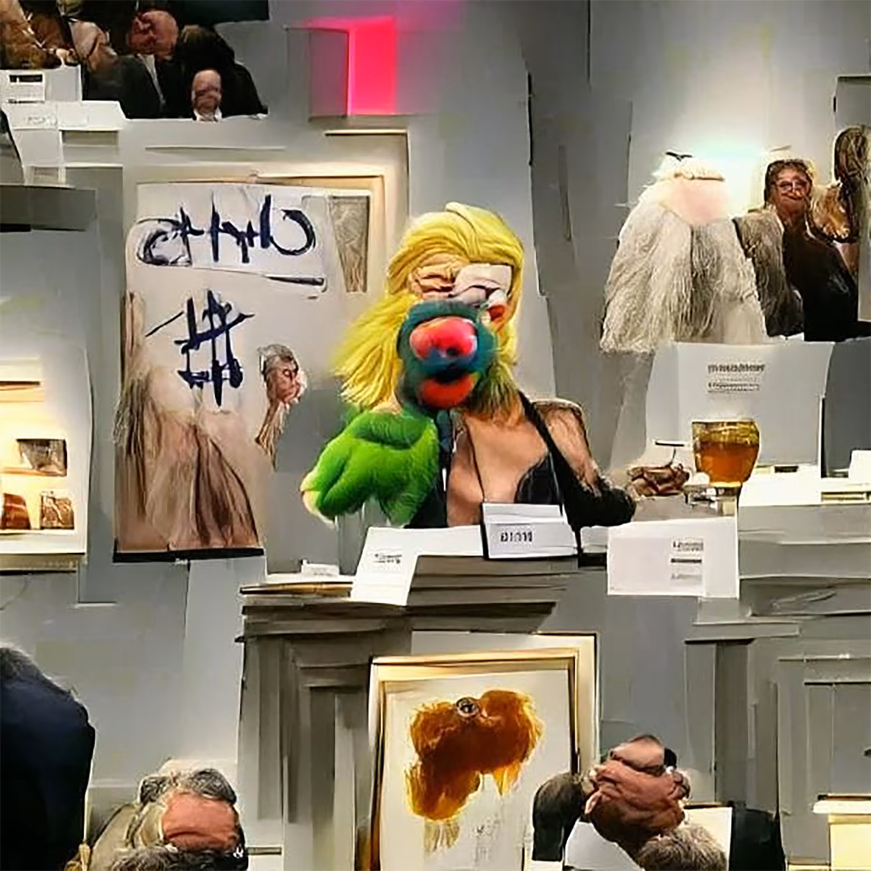 shaking my tits and smoking meth at Christie's Auction House