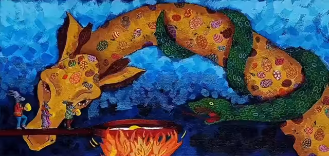 Dragon and Snake catcher from Maulana