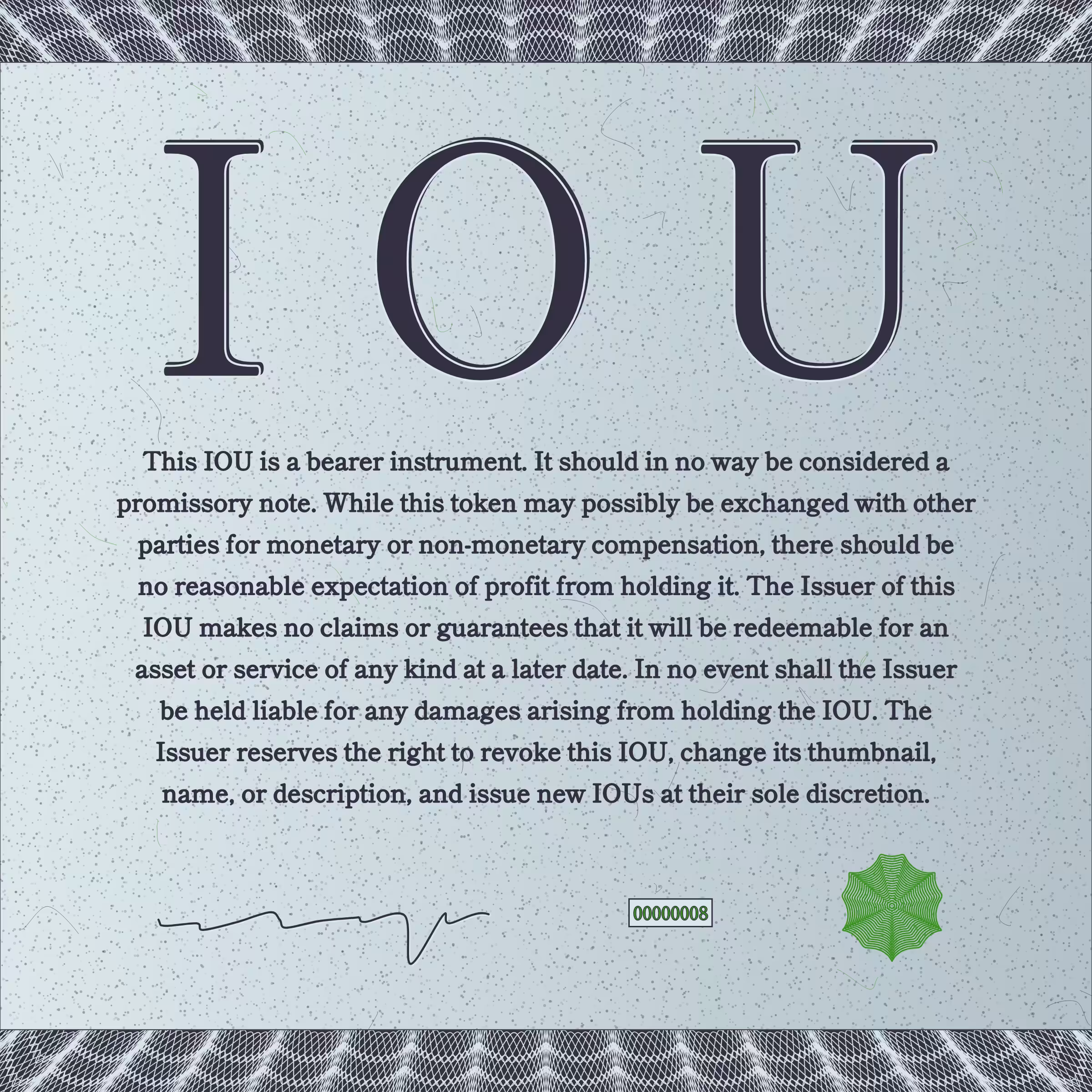 IOU #8