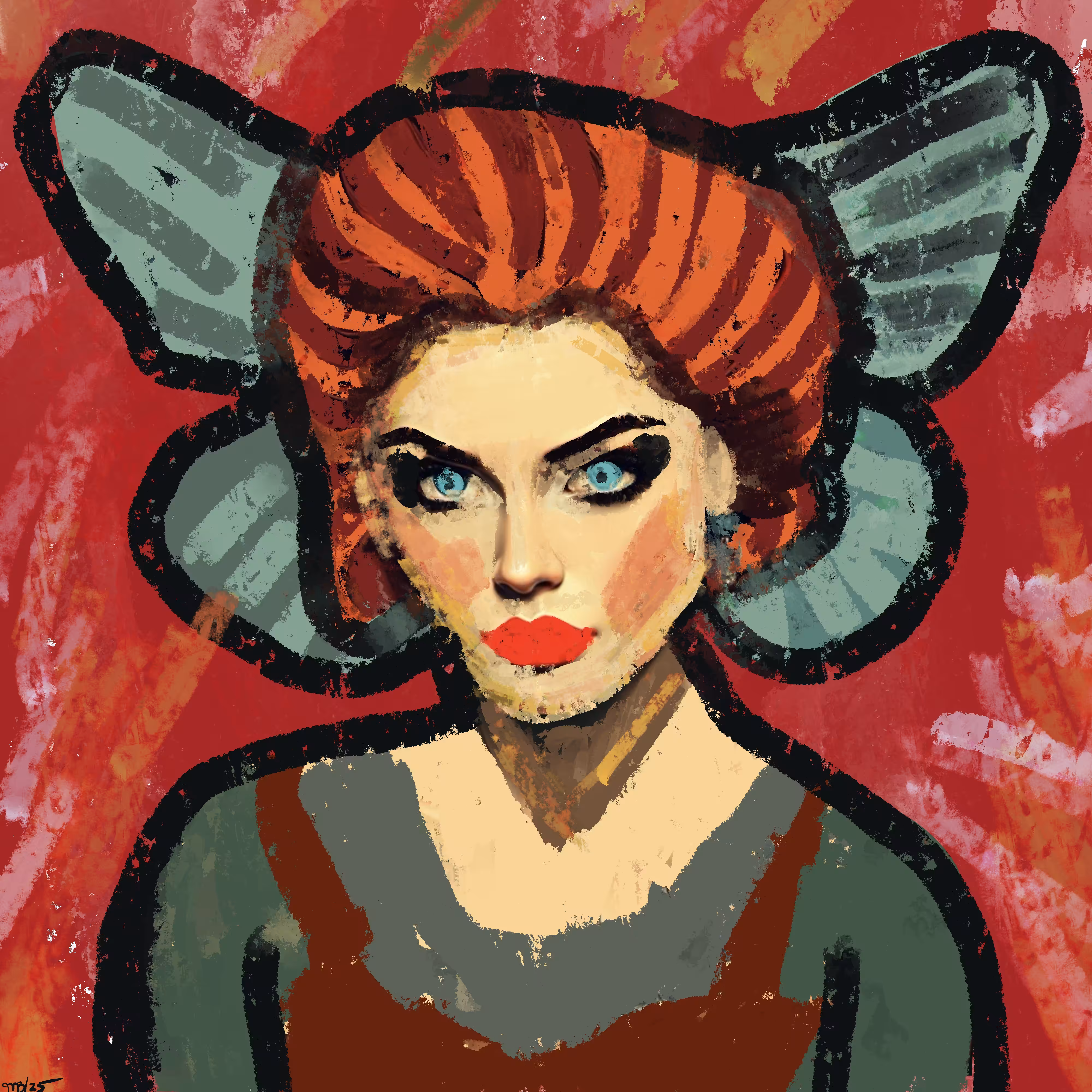 Red Headed Moth Lady