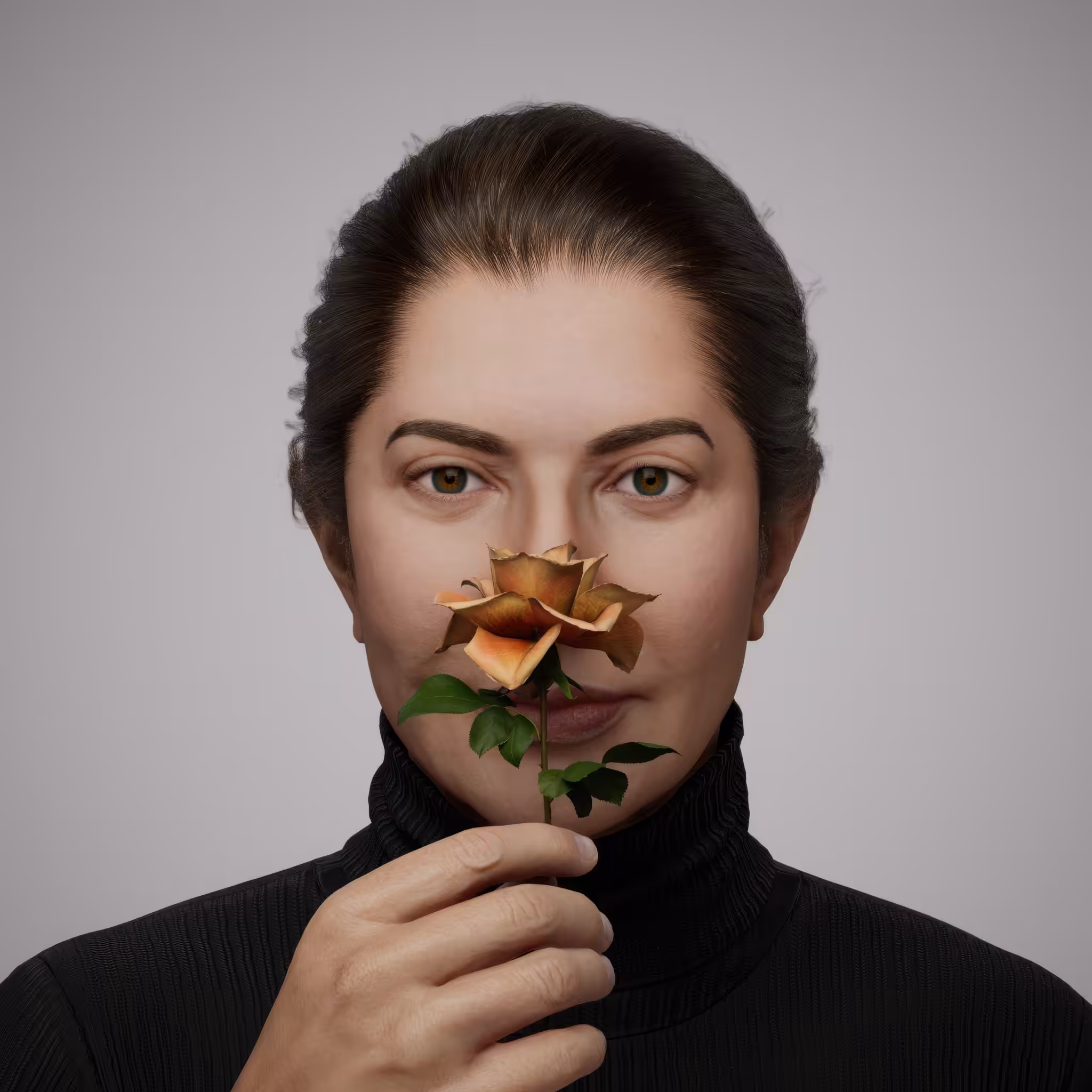 Portrait with Rose #599