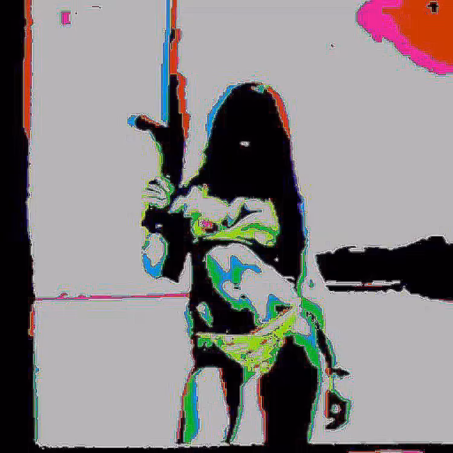 Bikini girl with machine gun.