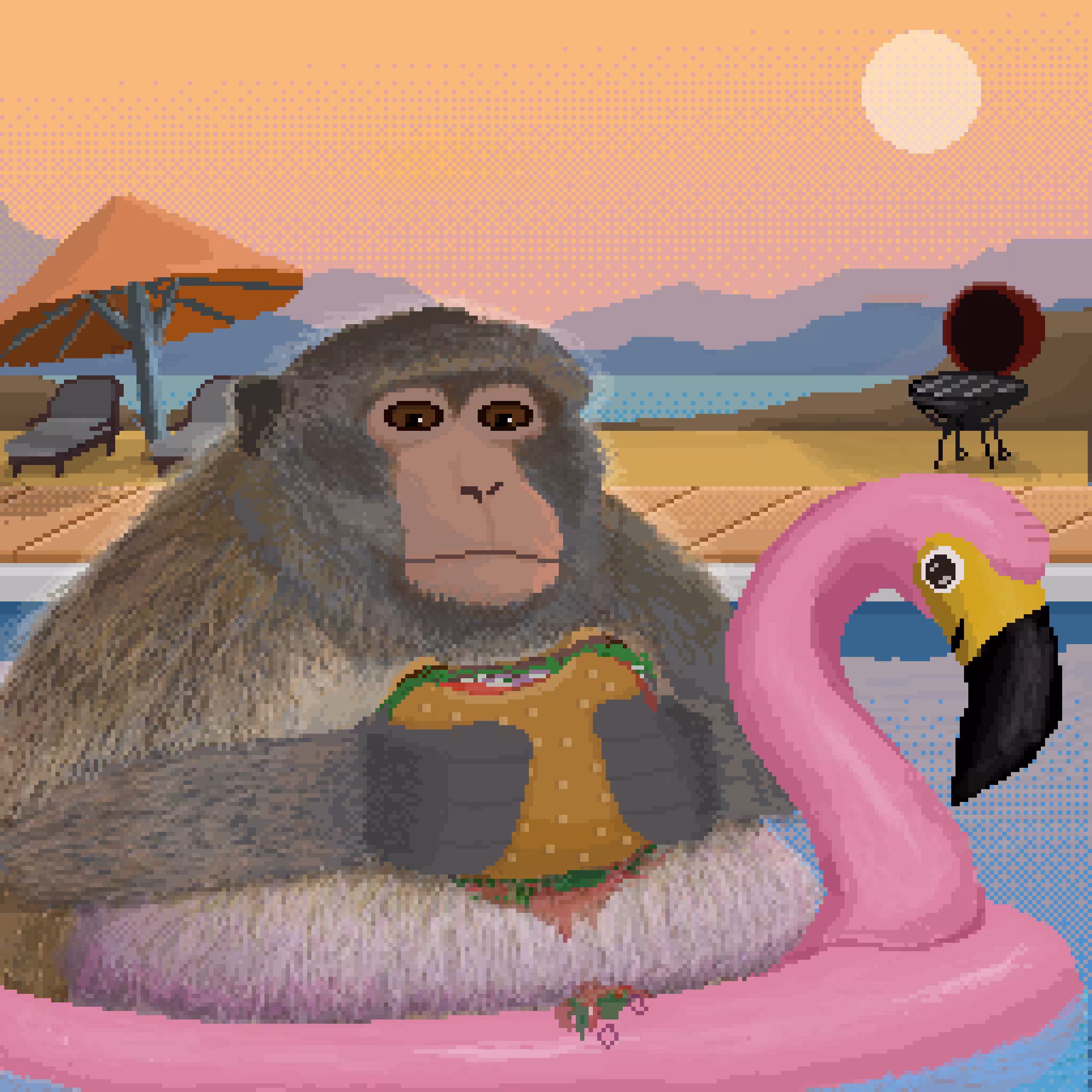 "Chunky Monkey pool party"