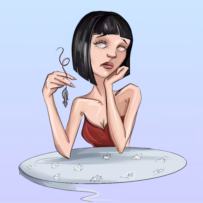 Girl at the table #25