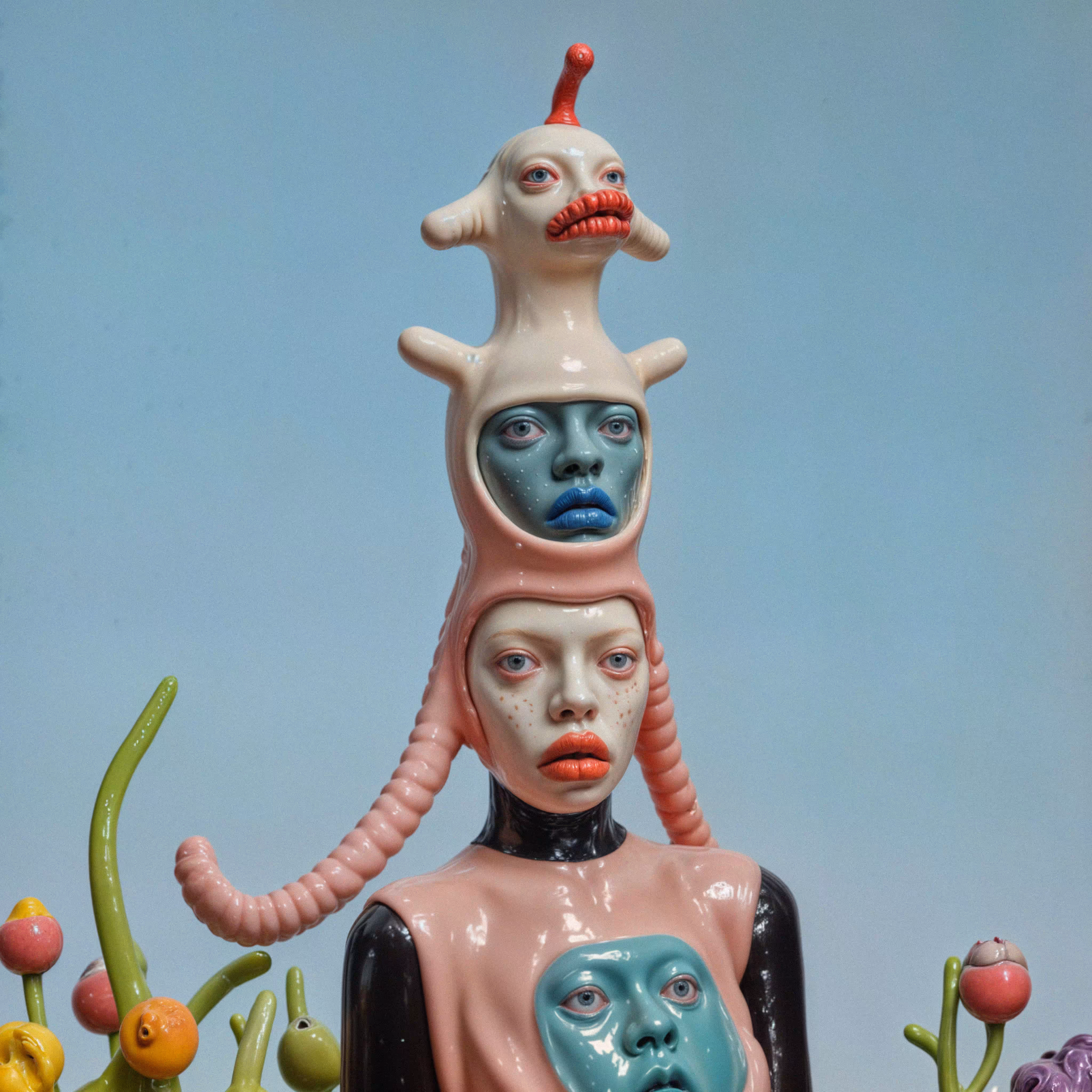 Three Heads and Face