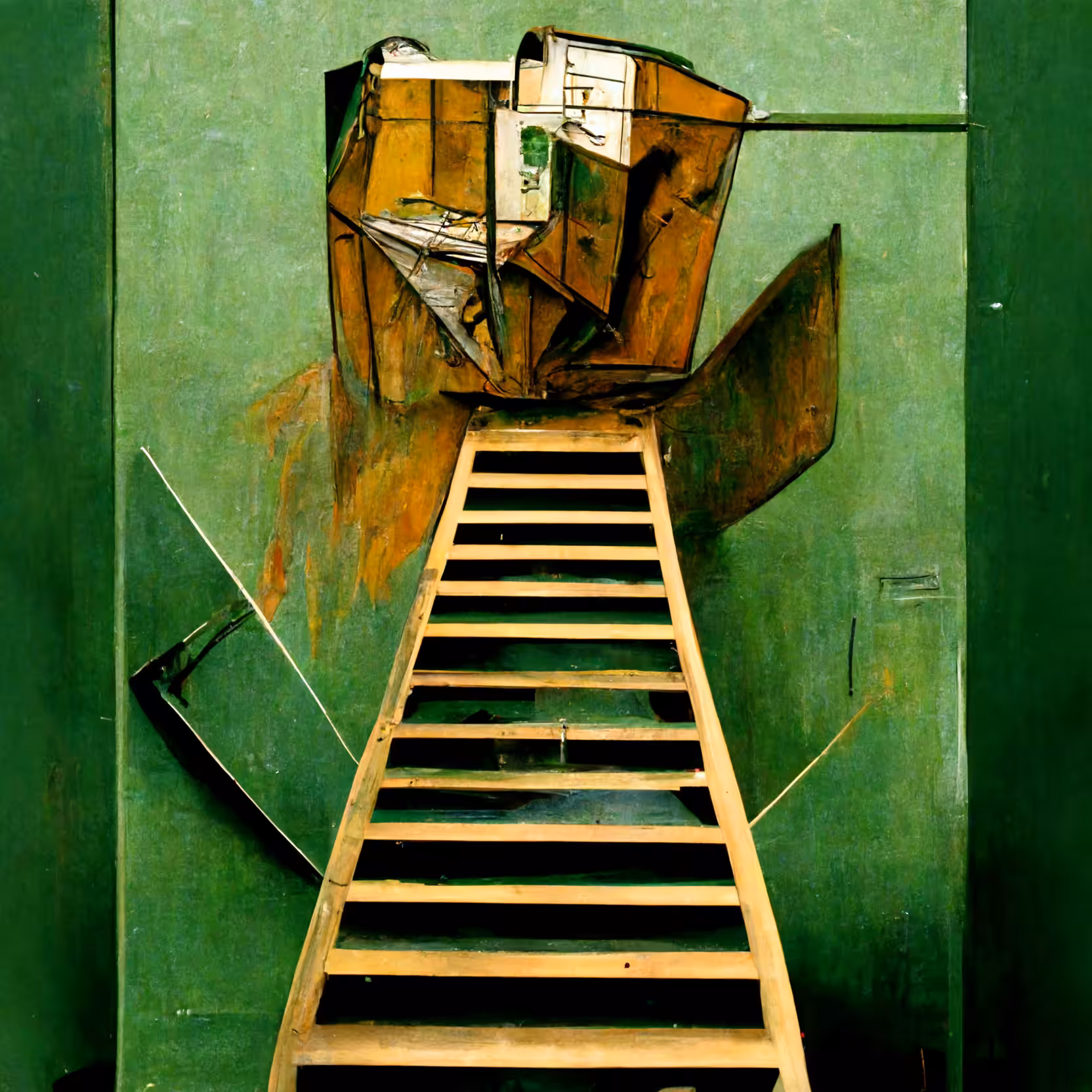 Dumpster Descending a Staircase