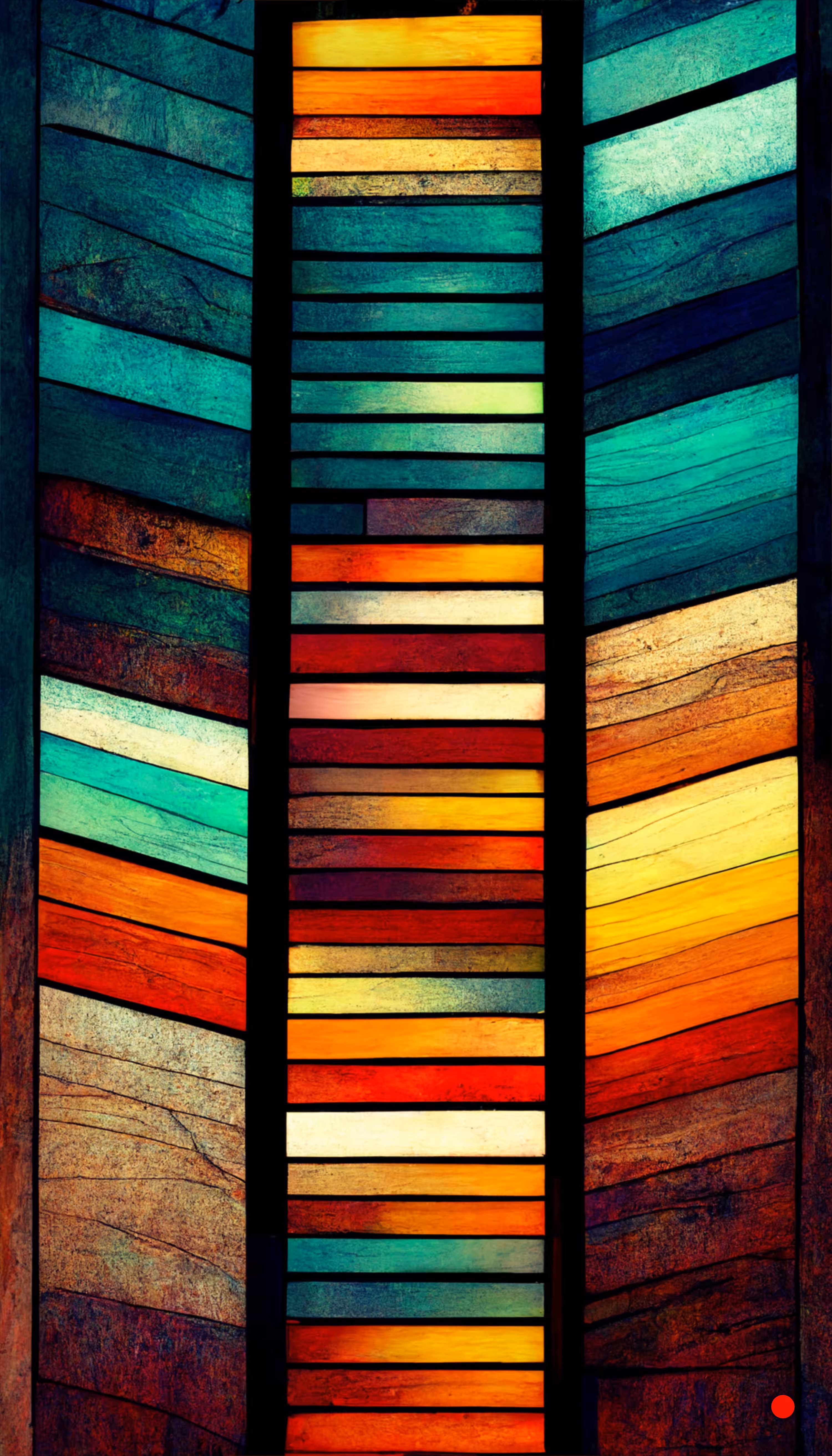 Stained glass. Colorful. Vertical Stripes. U3