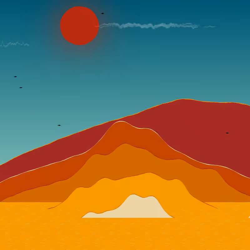 Painted Mountain Sunset #73