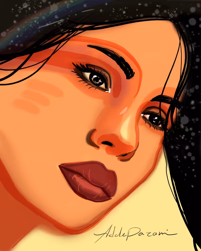 Portrait and warm colors