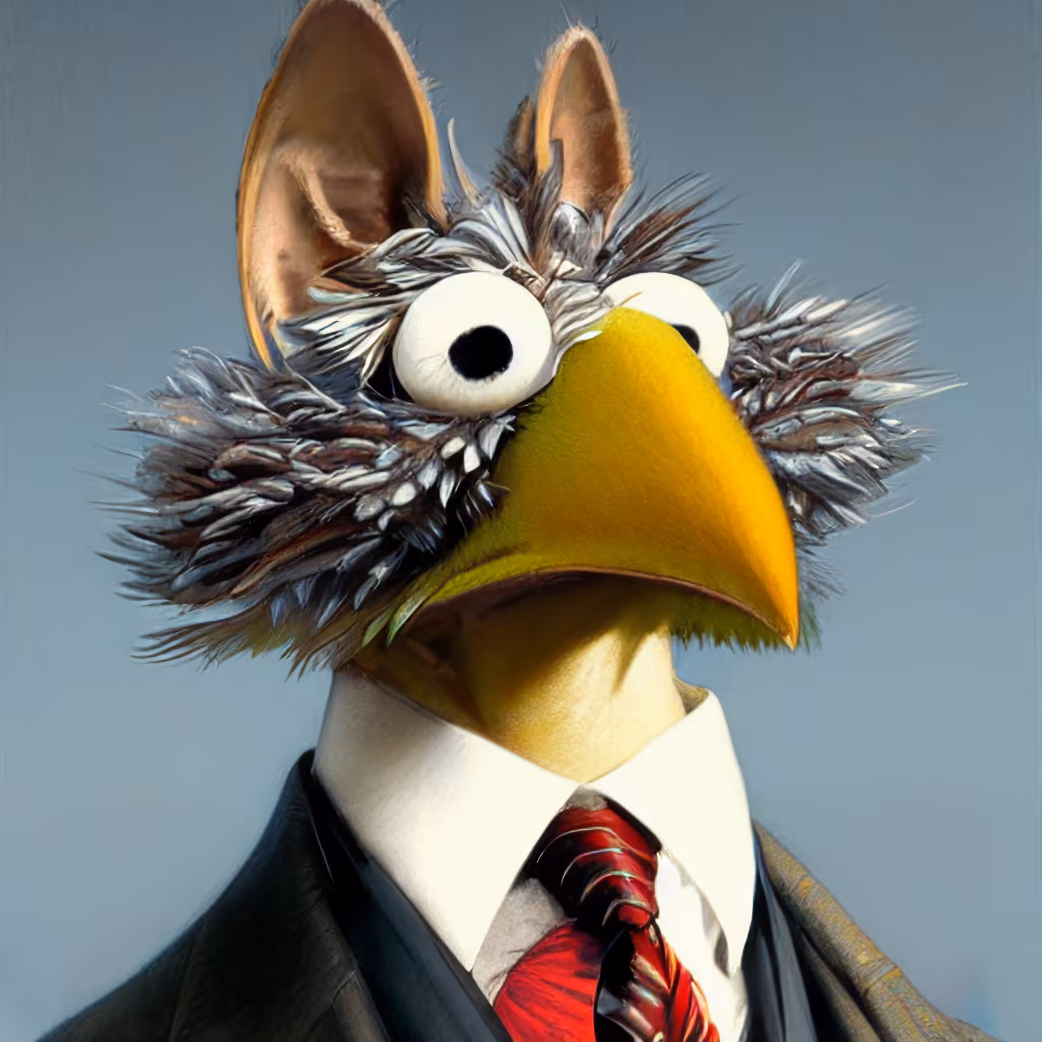 Fluffy Bird Creature 0067