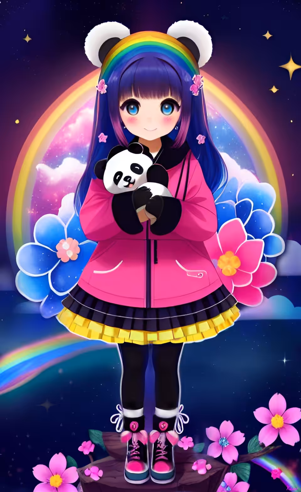 "The girl with her 🐼"