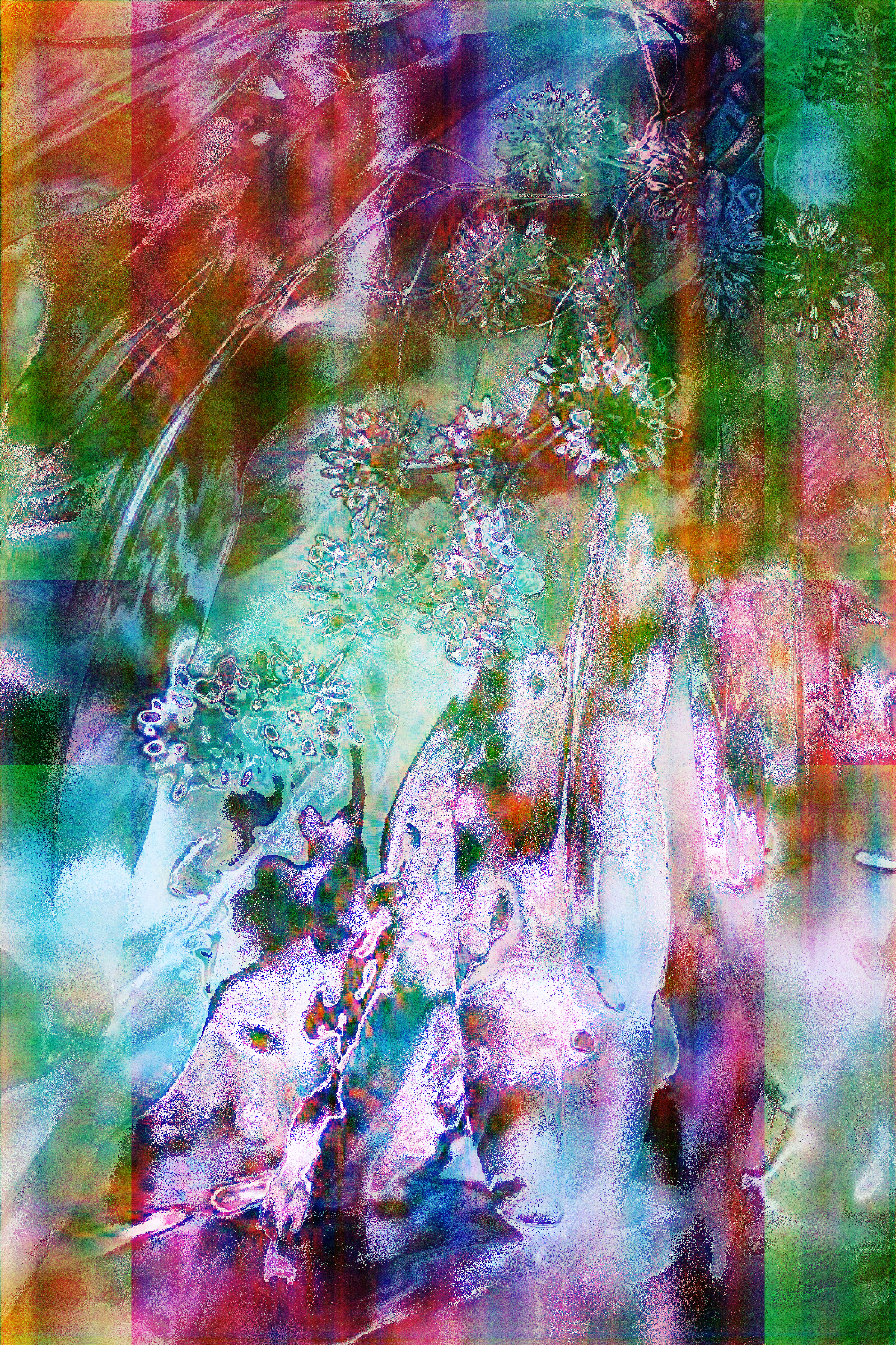 A frozen fragrant melts at the edge of a dying hologram