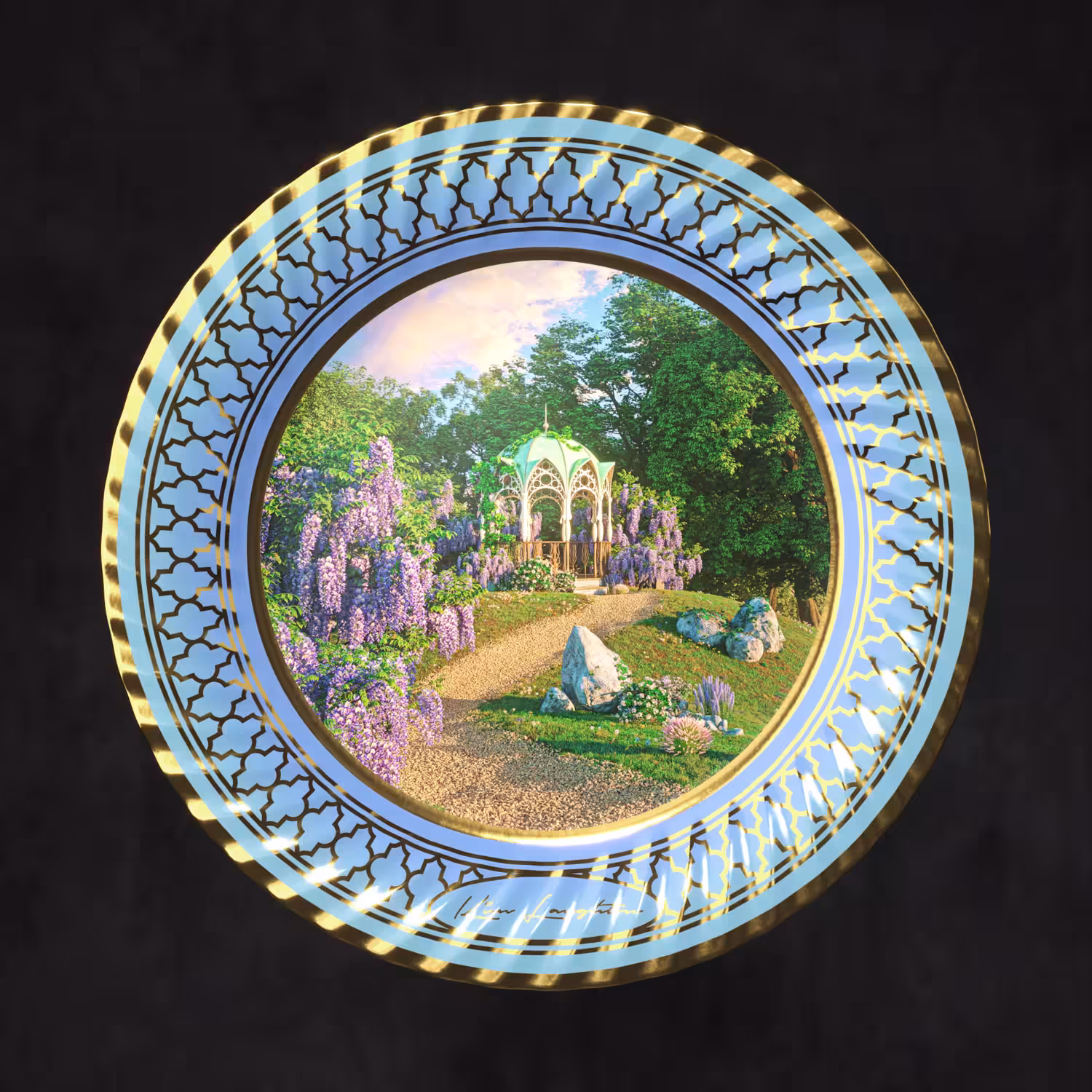 Beautiful Kim Laughton ‘Serenity Garden’ Plate