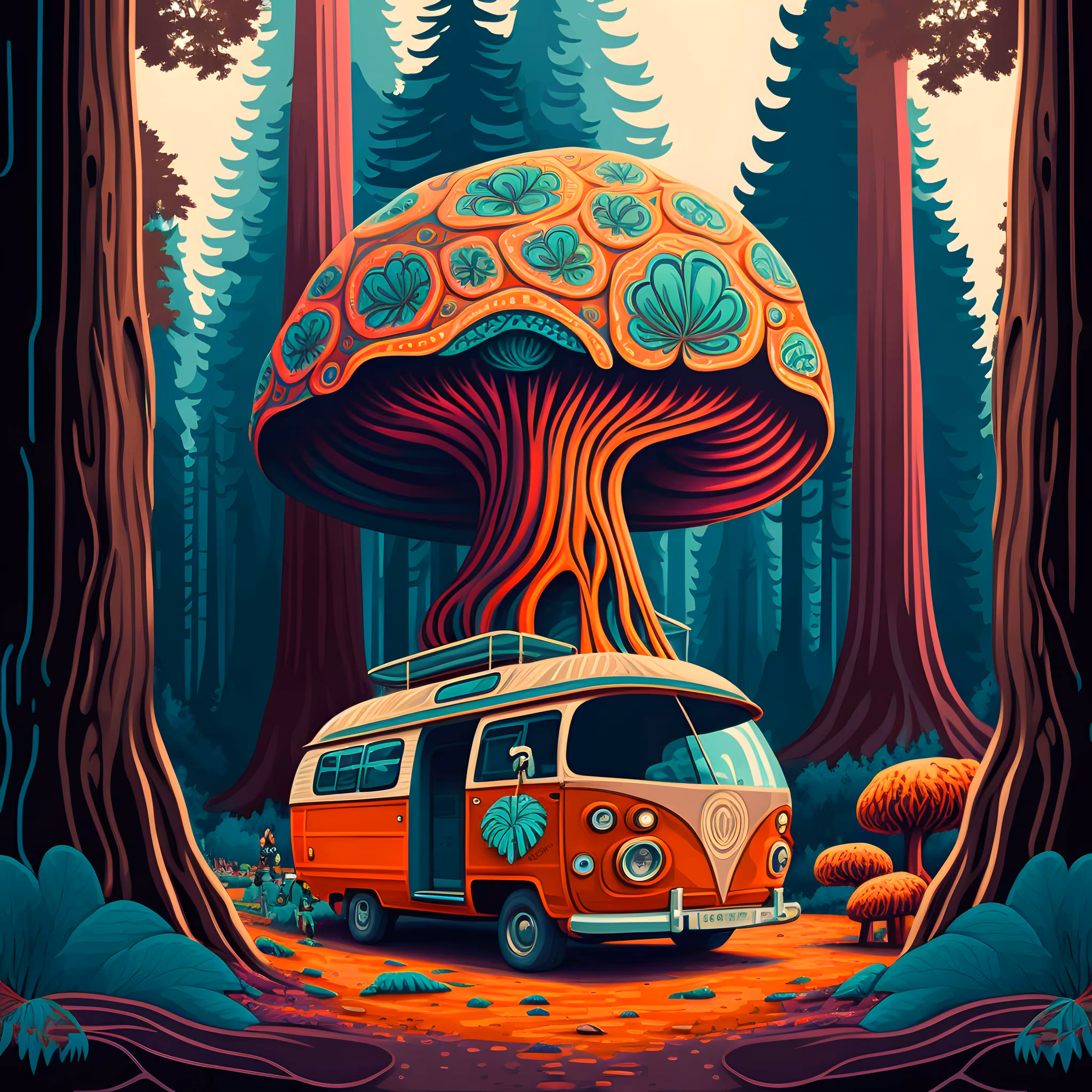 Summer, Redwood Forest at Dawn
