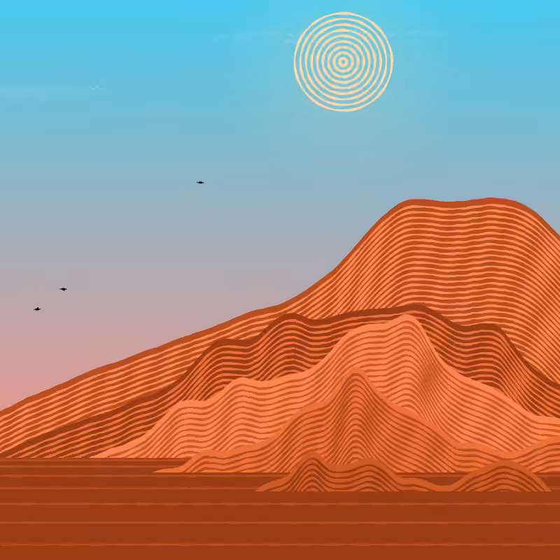 Painted Mountain Sunset #246