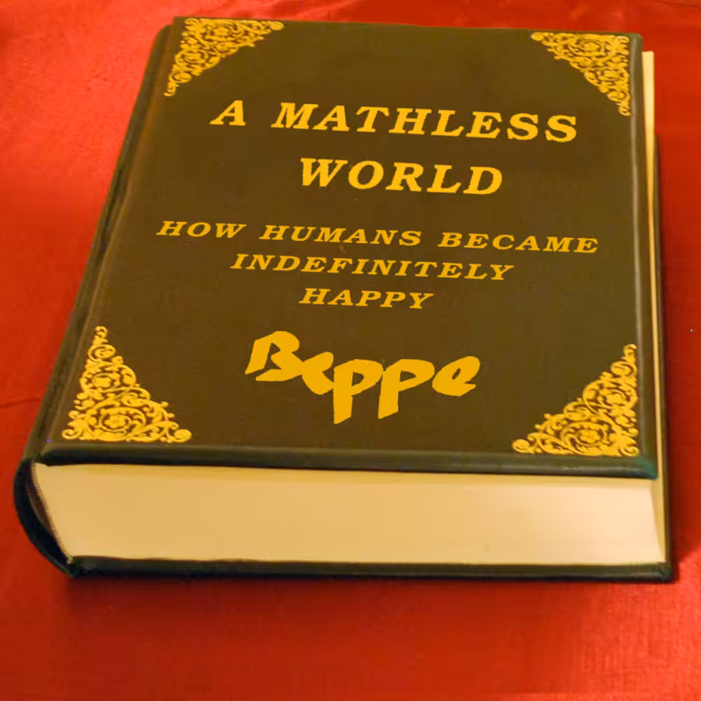 A Mathless World - How Humans Became Indefinitely Happy 