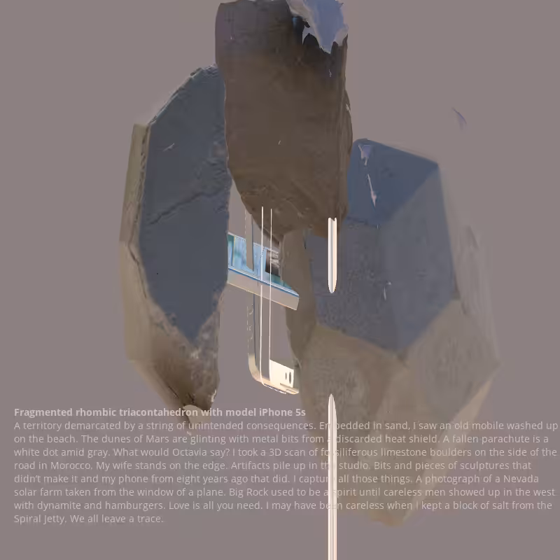Fragmented triacontahedron with iPhone 5s #12