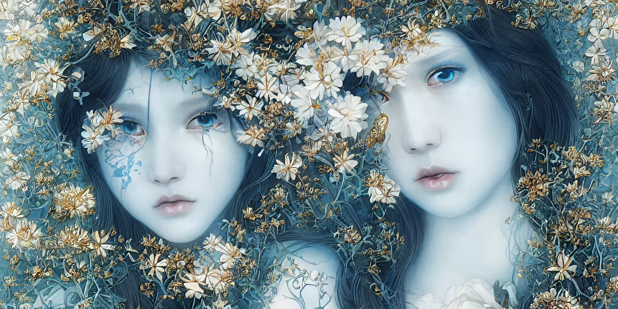 Eliana and Florifina, Princesses of Nemophila Flowers